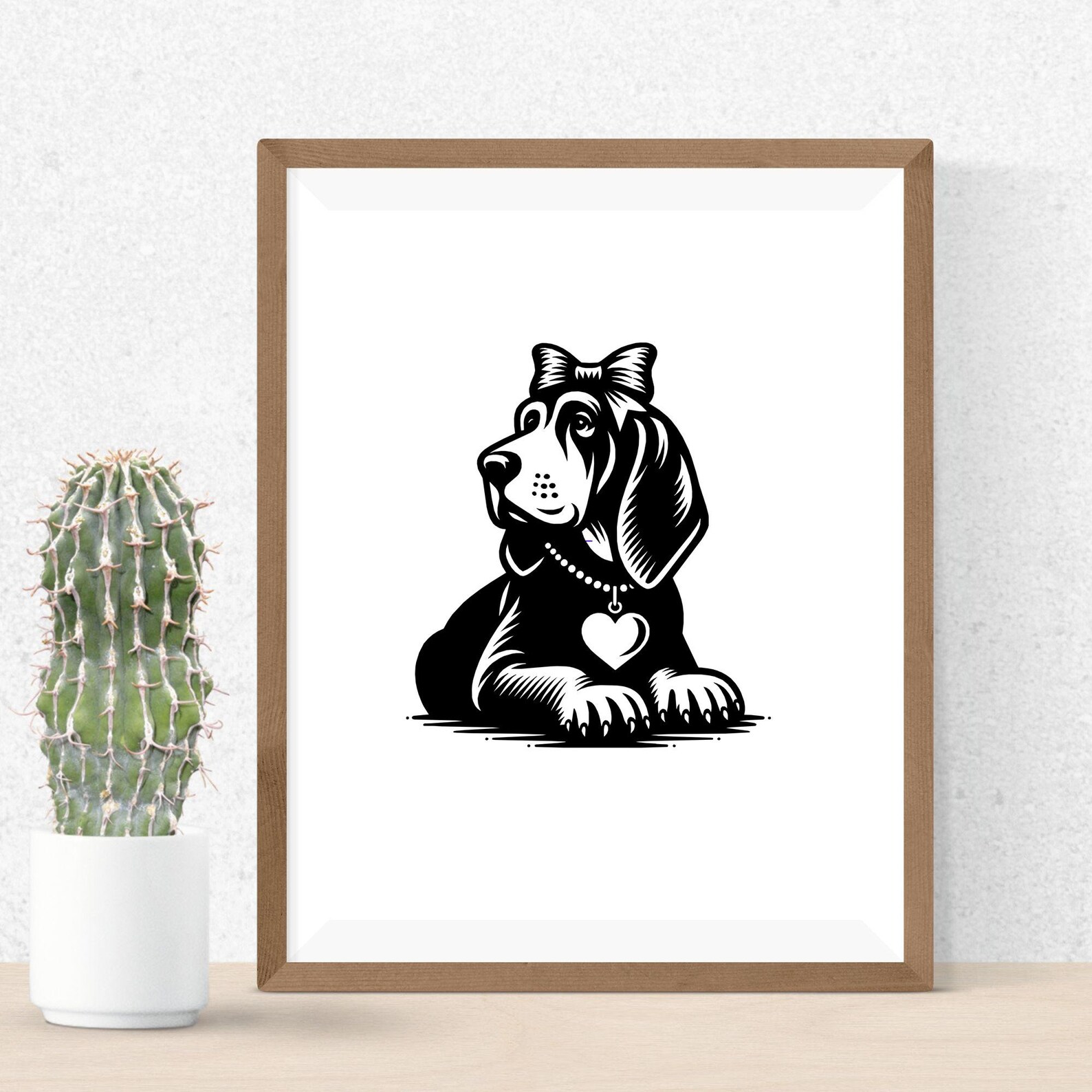 Bloodhound SVG Bundle, Bloodhound Mom Clipart, Hand Drawn Dog Theme ...