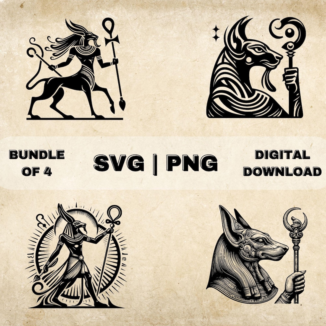 Set, Seth SVG Bundle, Egyptian God Clipart, Hand Drawn Ancient Egypt ...