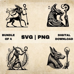 Set, Seth SVG Bundle, Egyptian God Clipart, Hand Drawn Ancient Egypt ...