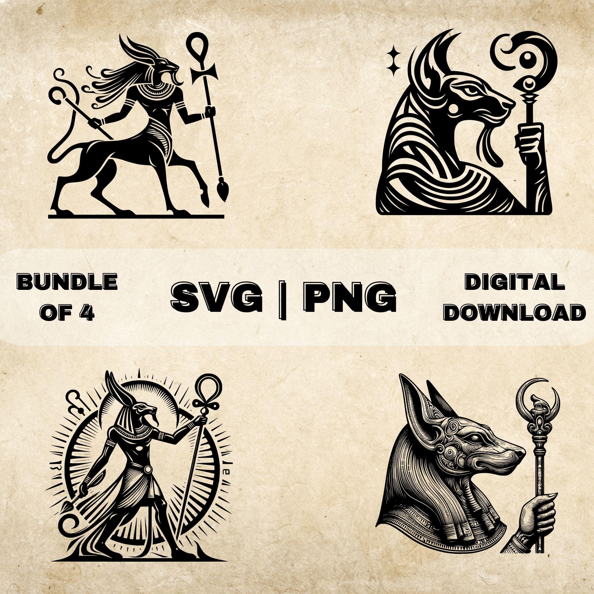 Set, Seth SVG Bundle, Egyptian God Clipart, Hand Drawn Ancient Egypt ...
