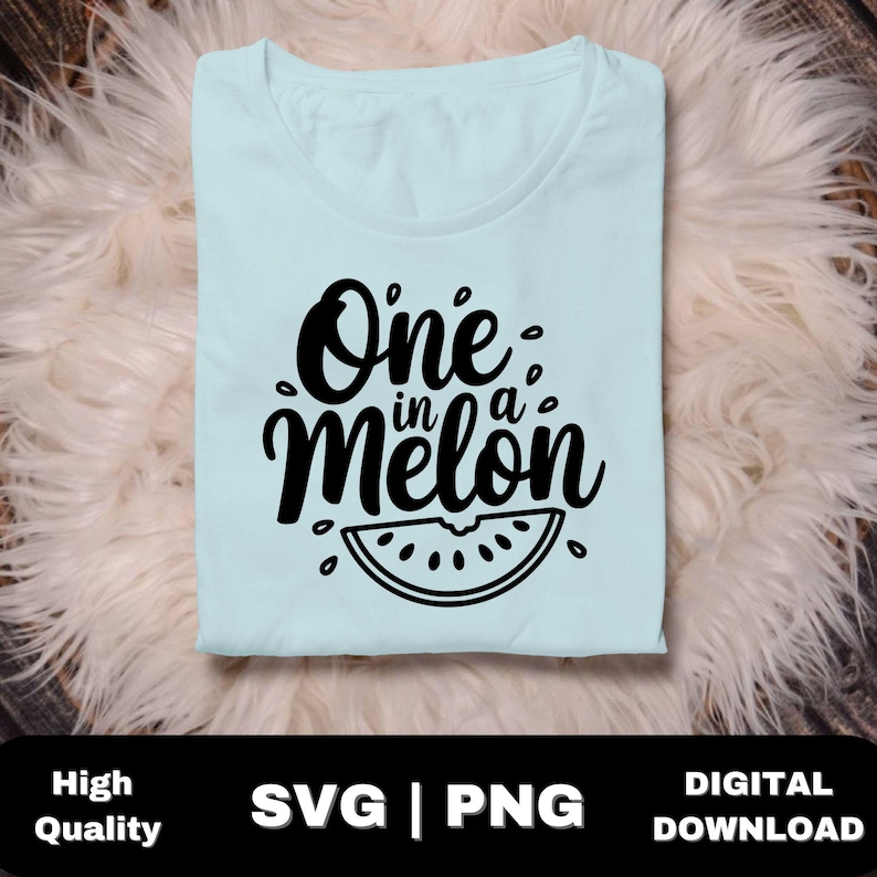 One in a Melon SVG PNG Files for First Birthday & Baby Celebration ...
