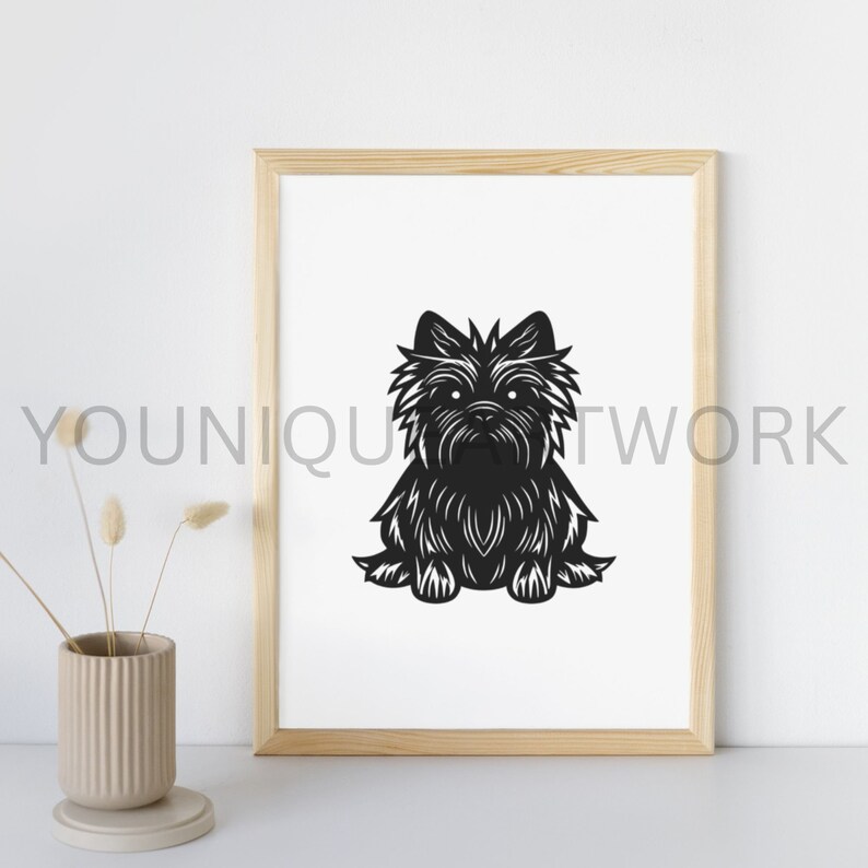 Cairn Terrier SVG Bundle, PNG, Dogs Clipart, Hand Drawn Dog Vector ...