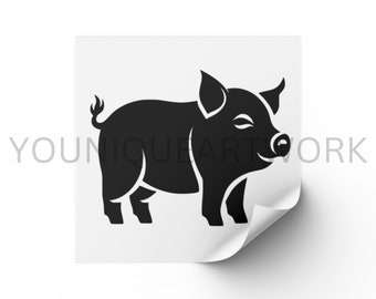 BobMarley＆TheWaiers 内袋豚のイラスト 限定クリア盤LP 豚の SVG バンドル、PNG、かわいい豚のクリップアート、手描きの豚の