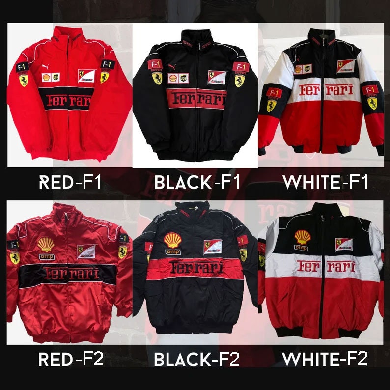 Ferrari Racing Jacket Ferrari Bomber Jacket Style Formula 1 - Etsy Canada