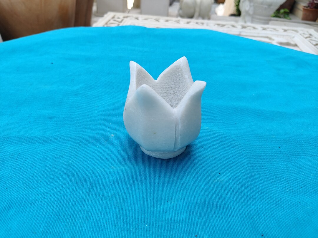 Marble Lotus Planter Etsy