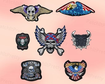 Skull Patch -Big Patches-Scary Patches - Anime Patch-Fun Patches-Biker Patches-Iron On Patches-Birthday Gifts-Unique Patches-Gift For Him