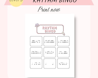 Rhythm Bingo Level 3 | Music beats | Rhythm card | Classroom games | Music Teacher | Music Games | Rhythm Activities | Piano Teacher games