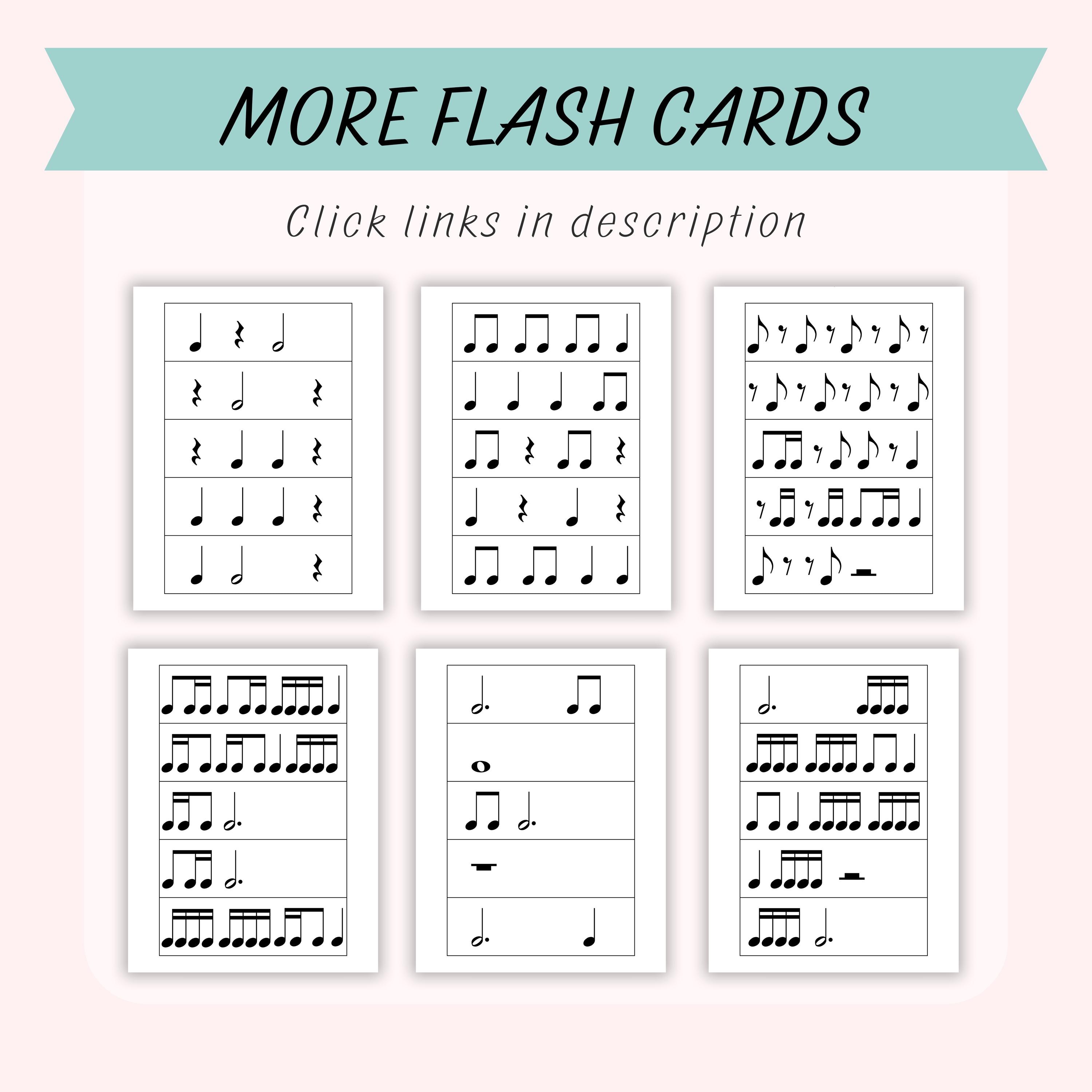 新品入荷 Rhythm Flash Cards (set 5) - Etsy 鍵盤楽器