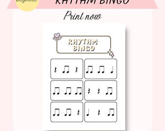 BEGINNER Rhythm Bingo | Music beats | Rhythm game | Classroom games | Music Teacher | Music Games | Rhythm Activities | Piano Teacher games