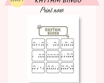 Rhythm Bingo Level 1 | Music beats | Rhythm game | Classroom games | Music Teacher | Music Games | Rhythm Activities | Piano Teacher |