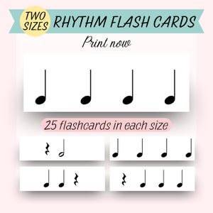 GROTE EN KLEINE (set 1) Rhythm Flash Cards