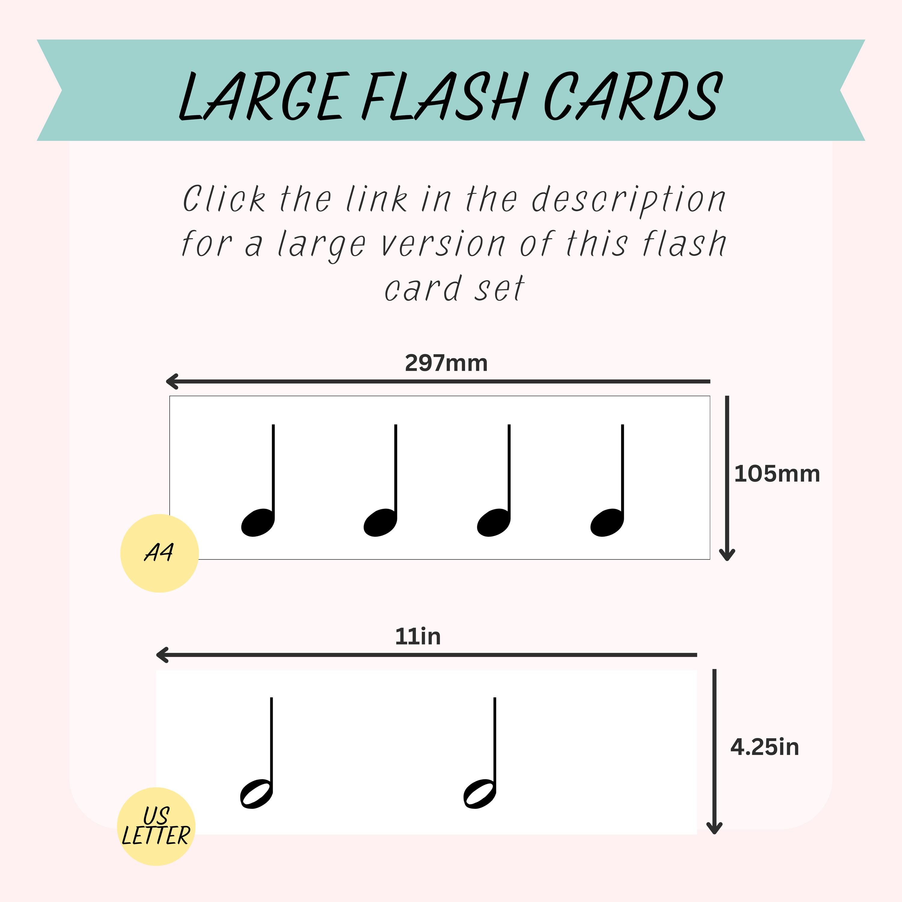 Rhythm Flash Cards (SET 4), Music Rhythms, Rhythm Cards