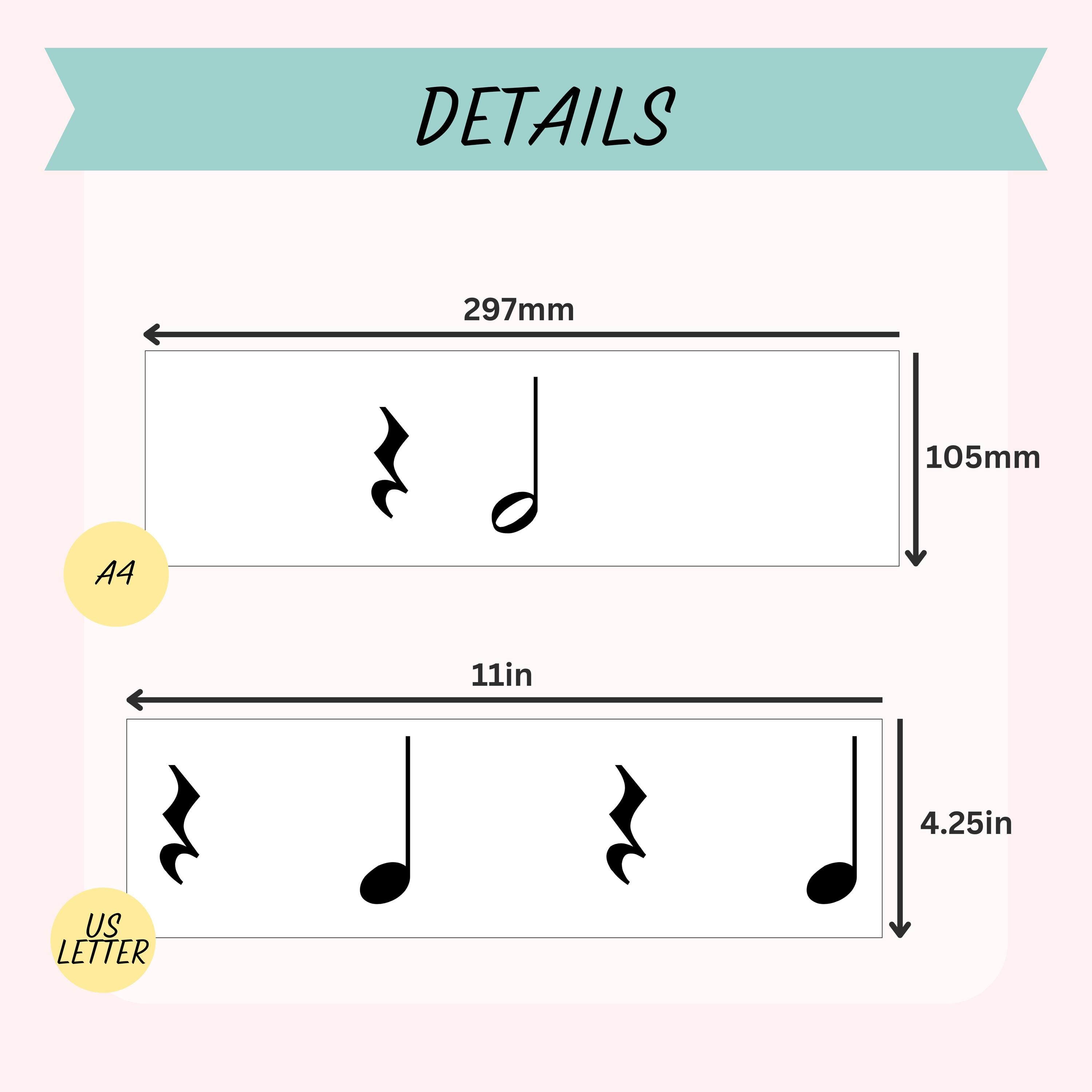 LARGE Rhythm Flash Cards (set 5), Counting Beats, Music Lessons - Etsy