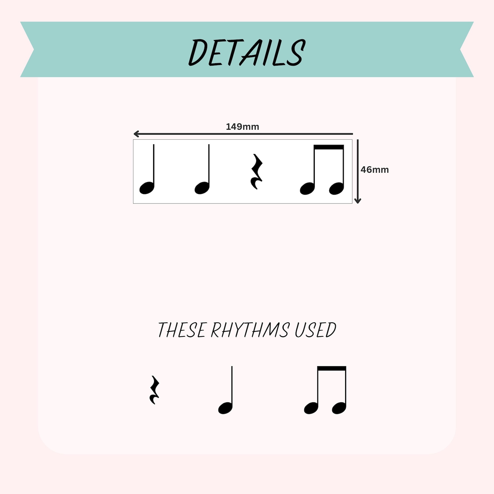 Rhythm Flash Cards (set 2), Crotchet, Crotchet Rest, Joined Quavers ...