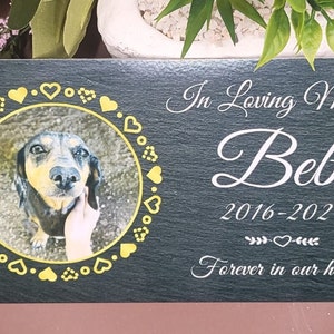 Personalized Outdoors Dog Memorial Metal Plaque- Customized with Your Dog&#39;s Photo and Name - A Heartfelt Tribute to Your Loyal Companion