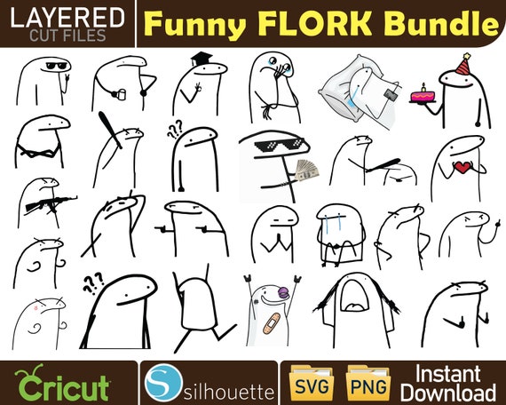 FLORK Meme SVG and PNG Bundle, Florkofcows Meme Svg and Png Bundle, Flork  Meme Bundle, Flork Svg Png Bundle