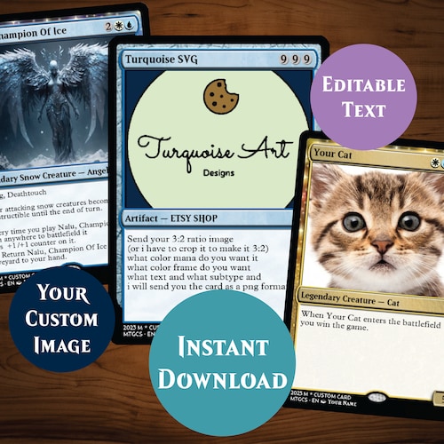 Create Your Own Magic the Gathering Card Editable MTG Card Etsy
