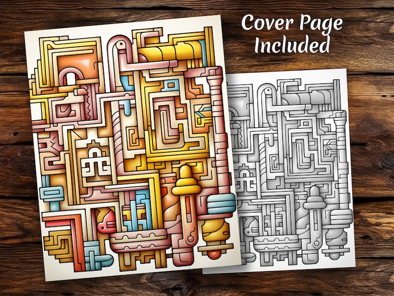 Geometric Patterns Coloring Book 61 Coloring Pages for - Etsy