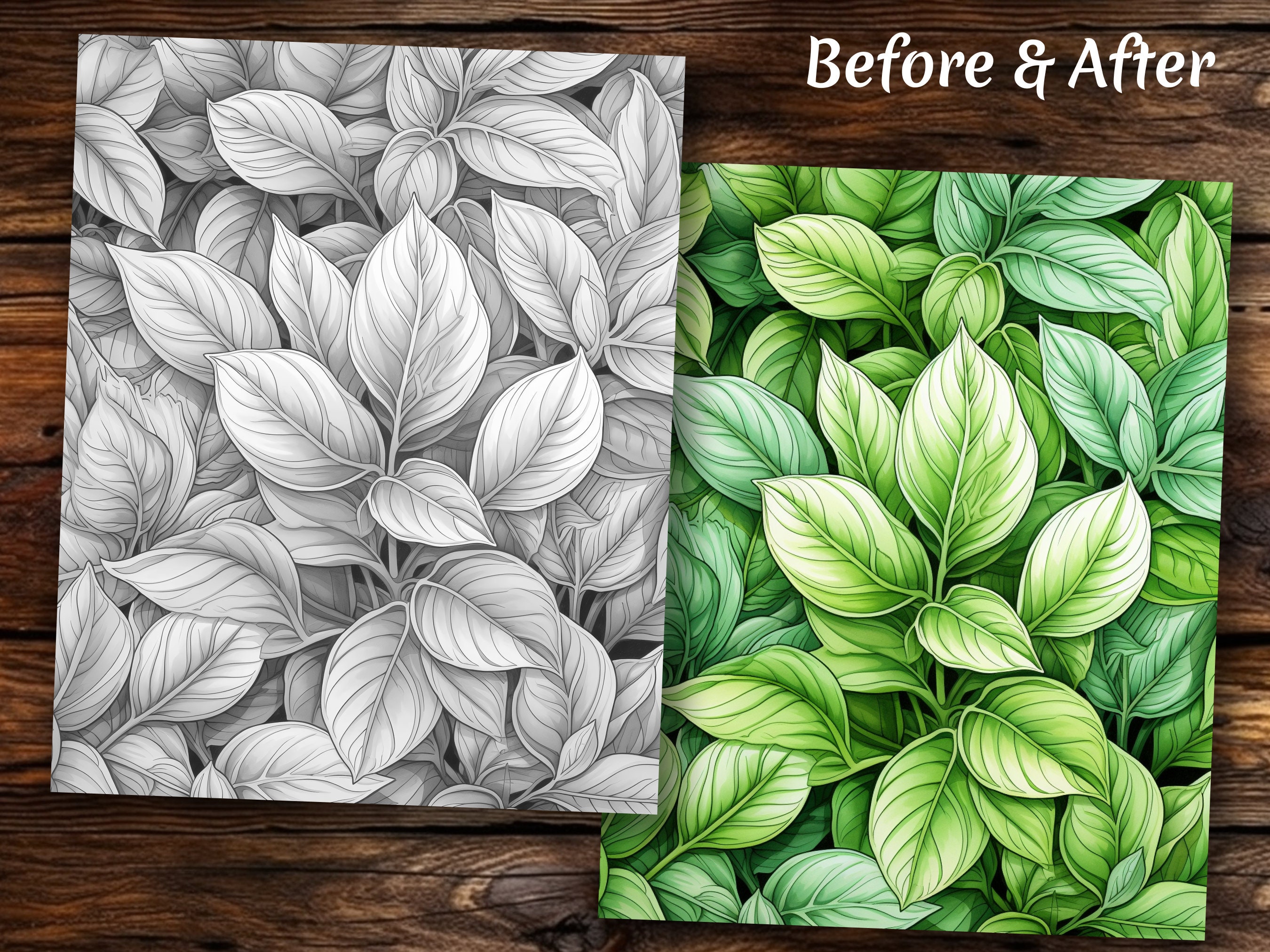 Botanical Patterns Coloring Book: 70 Grayscale Pages (printable PDF) - Etsy