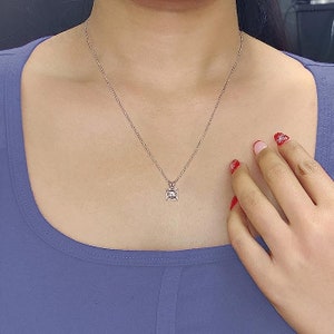 Beautiful Necklace Gift For Her IGI Certified 1/2 To 5 Carat Lab Diamond 4 Prong Pendant 14K Solid Gold Solitaire Pendant SI1-SI2 Clarity