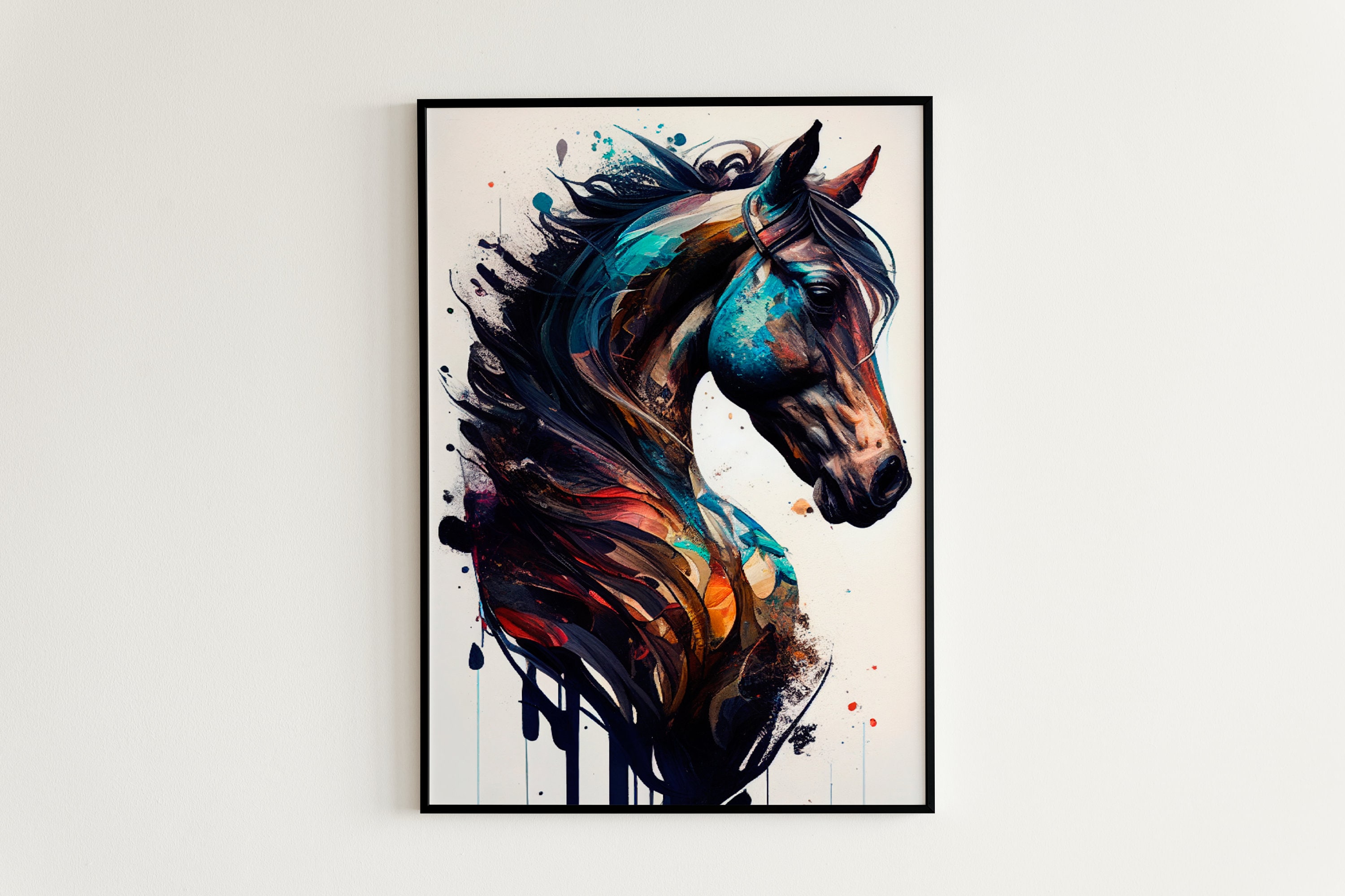 Abstract Horse Digital Art Digital Download Etsy
