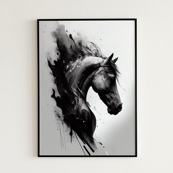 Abstract Horse Etsy