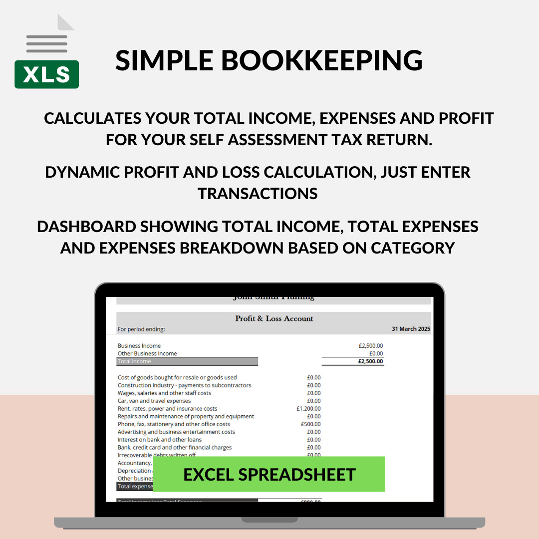 Simple and Very Easy Bookkeeping System With Profit and Loss Account in ...