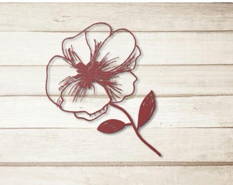 Cosmos Metal Sign, Garden Flower Wall Decor, for Indoor/Outdoor Spring and Summer,