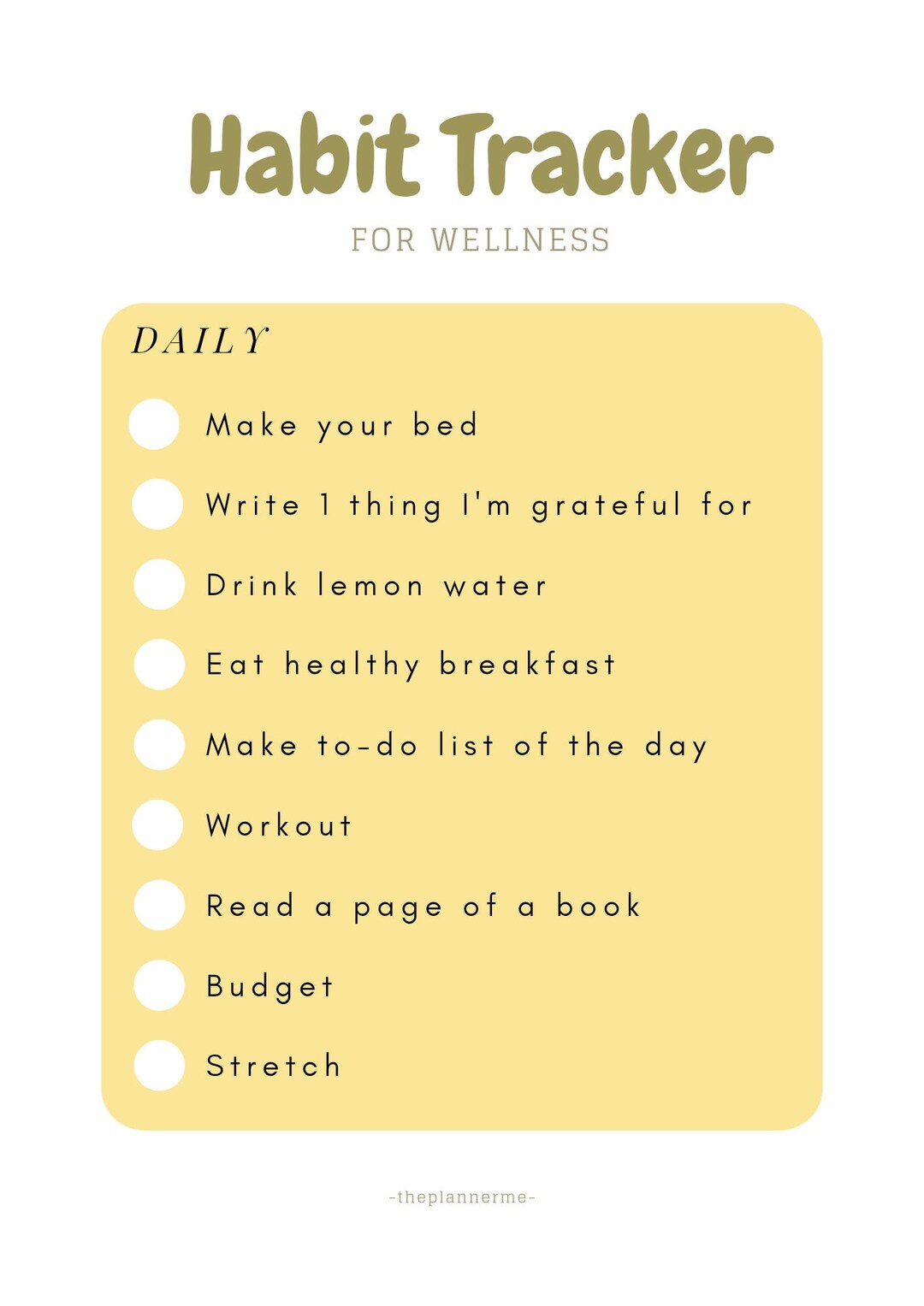 Digital Habit Tracker PDF, Printable, Goodnotes Etsy