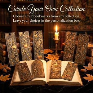Frankenstein Bookmark, Del Toro, Gothic Literature, Dark Academia Horror Accessory Set of 2
