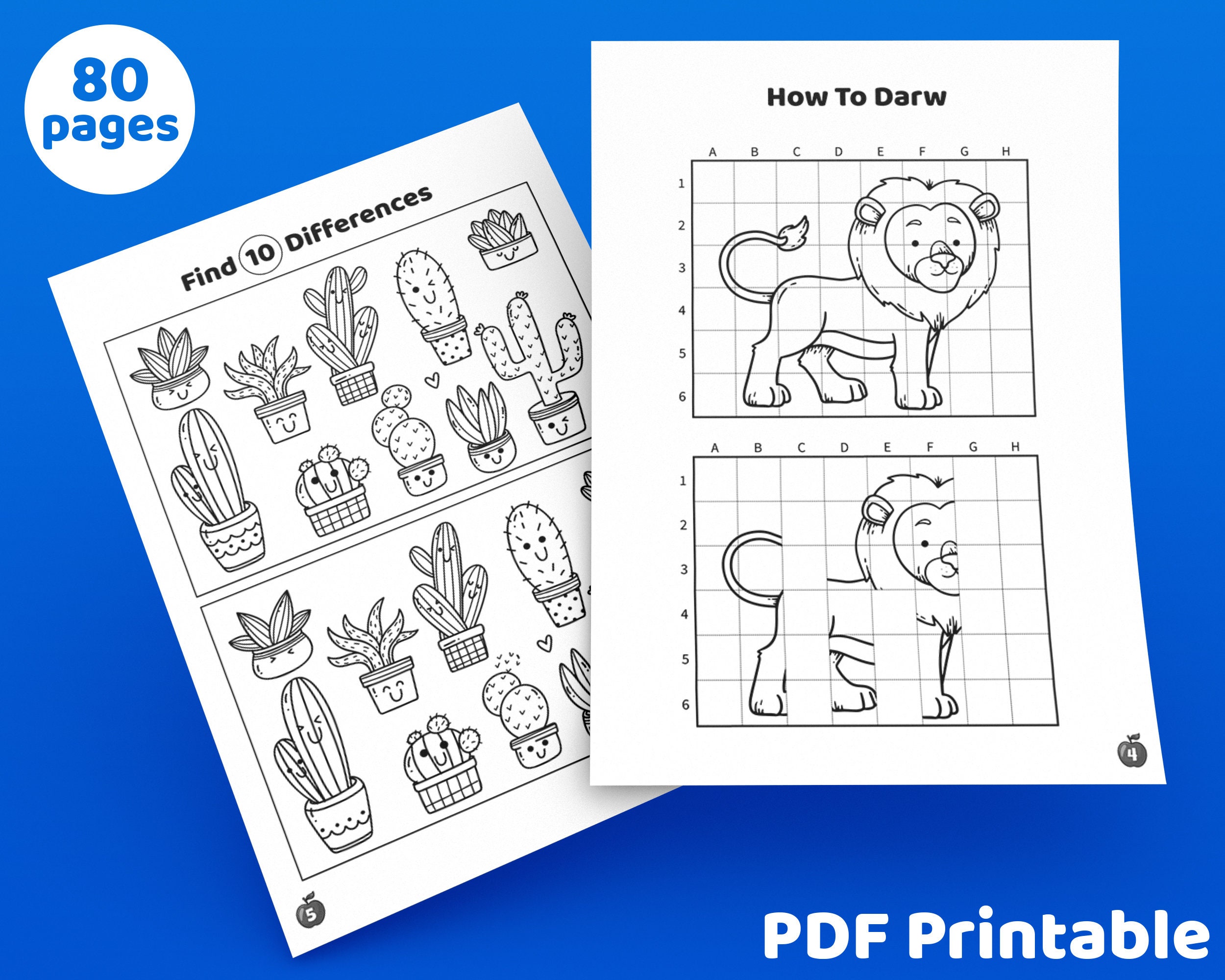 Printable Kids Activity Pack: Crosswords, Mazes, Word Search, How to Draw, Dot to Dot, Word ...