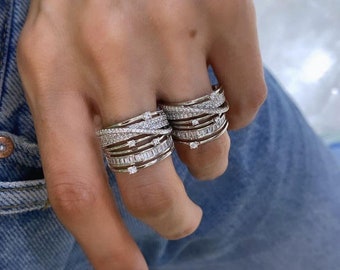 Spiralring,Sterlingsilber Ring,Spiralring,Verlobungsring,Verlobungsring,Silberring,Jubiläumsring,Silber Ring