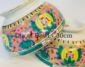 Antieke Russische Gardner porselein Big Bowl Multi kleur jaren 1890.