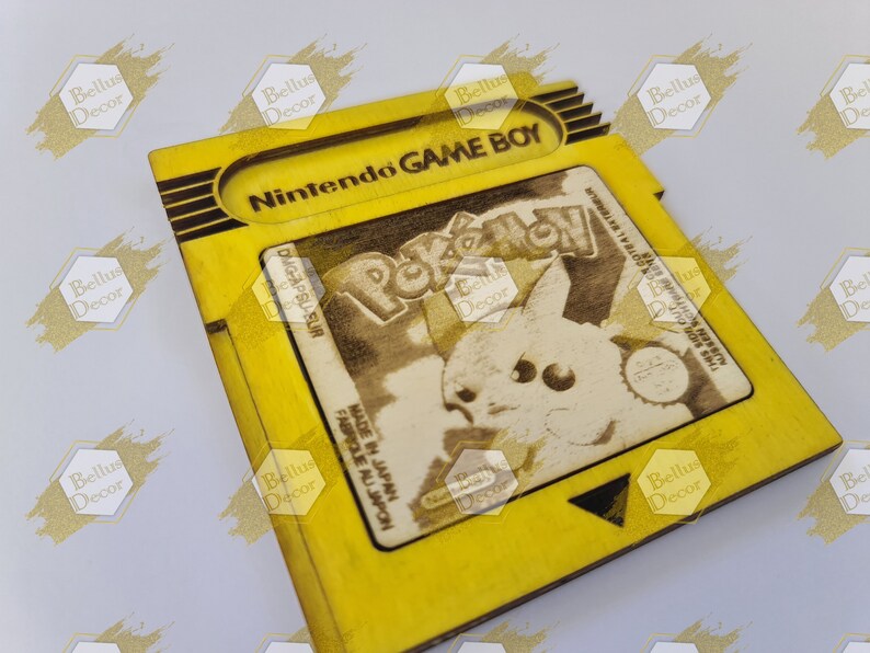 Pokemon Yellow Gameboy Cartridge Cutting File .svg .lbrn2 .dxf - Etsy