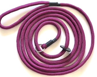 3 Metre Long Slip lead for dogs 9mm braid soft yet strong,  Handcrafted in the UK