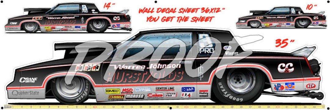 Warren Johnson Black Hurst Olds Prostock, LARGE 35