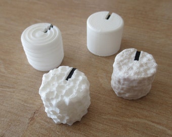 Guitar Pedal Knobs - white 3d printed knobs