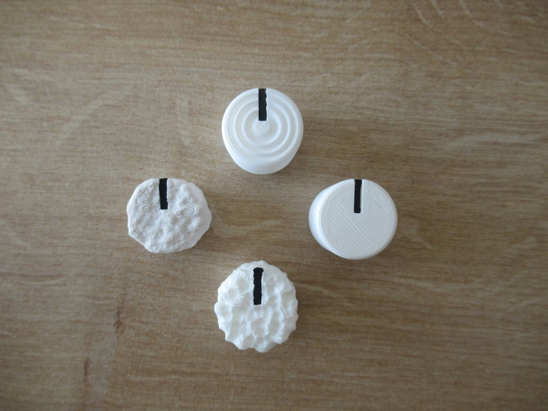 Guitar Pedal Knobs White 3d Printed Knobs Etsy