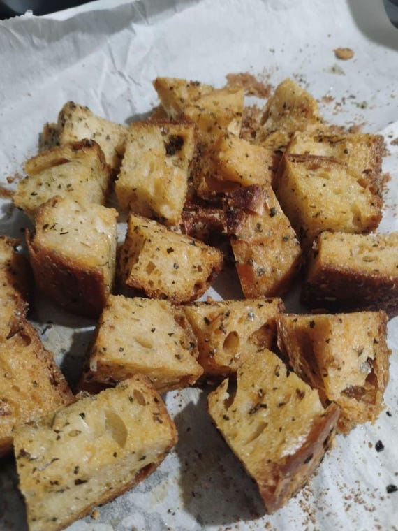Sourdough Croutons!! Homemade!!