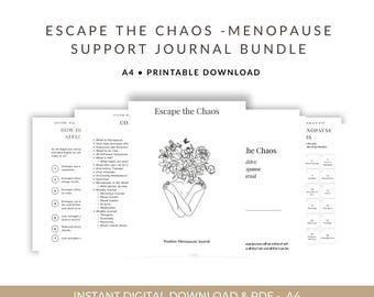 Menopause Journal Printable Bundle | Symptom Tracker, Calm Check-In & Reflection | A4 Digital Download