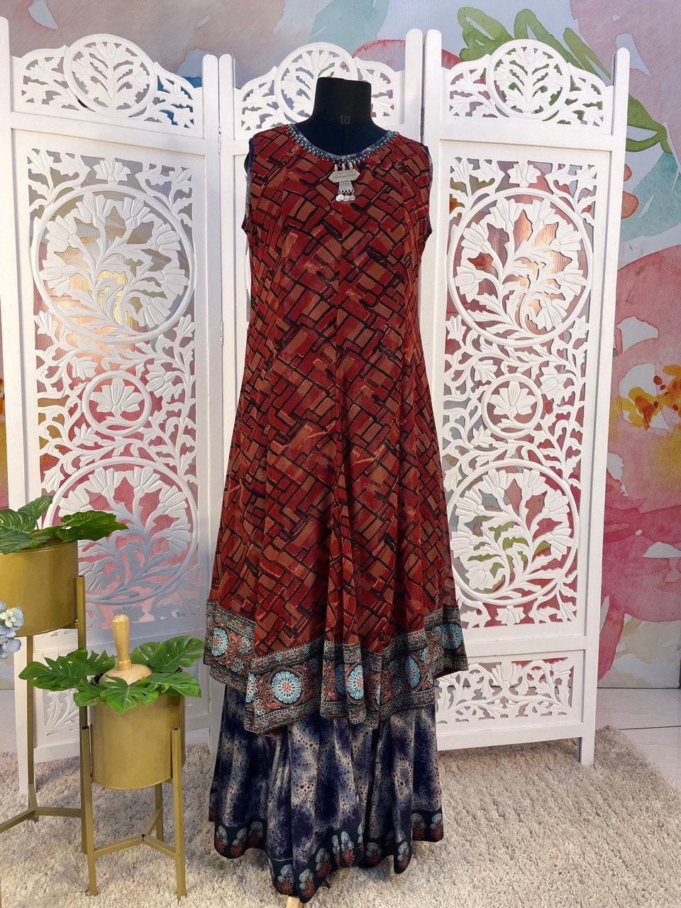 Double Layer Kurti Etsy Singapore
