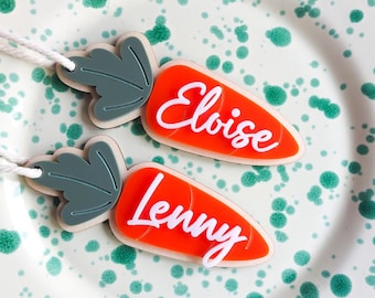 Personalised Easter Carrot Tag, Carrot Basket Tag, Carrot Easter Tag, Easter Basket Name Tag, Custom Easter Tag, Easter Basket Tag
