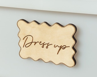 Wooden Storage Labels, Wooden Shell Storage Labels, Personalised Wooden Playroom Labels, Custom Wooden Storage Tags, Ikea Trofast Labels