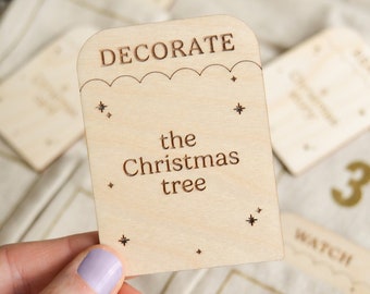 Personalisierte Weihnachts-Adventsaktivitätskarten, Weihnachtskalender-Aktivitätskarten, Wiederverwendbare Weihnachtsaktivitätskarten, Kinder-Weihnachtsadvent