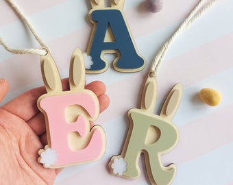 Personalised Bunny Ear Tag, Personalised Easter Tag, Custom Easter Name Tag, Bunny Ear Tag, Bunny Tag, Kids Easter Tag, Easter Decoration