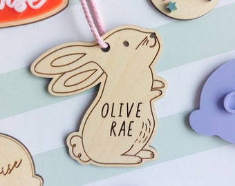 Personalised Easter Bunny Tag, Personalised Bunny Tag, Easter Name Tag, Easter Bunny Name Tag, Custom Bunny Tag, Easter Basket Tag