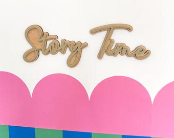 Storytime Wall Sign, Reading Corner Sign, Kids Reading Corner Decor, Storytime Sign For Kids Room, Kids Library Sign, Kids Bedroom Sign