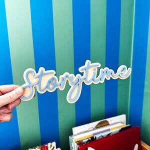 Storytime sign for Kids Reading Corner