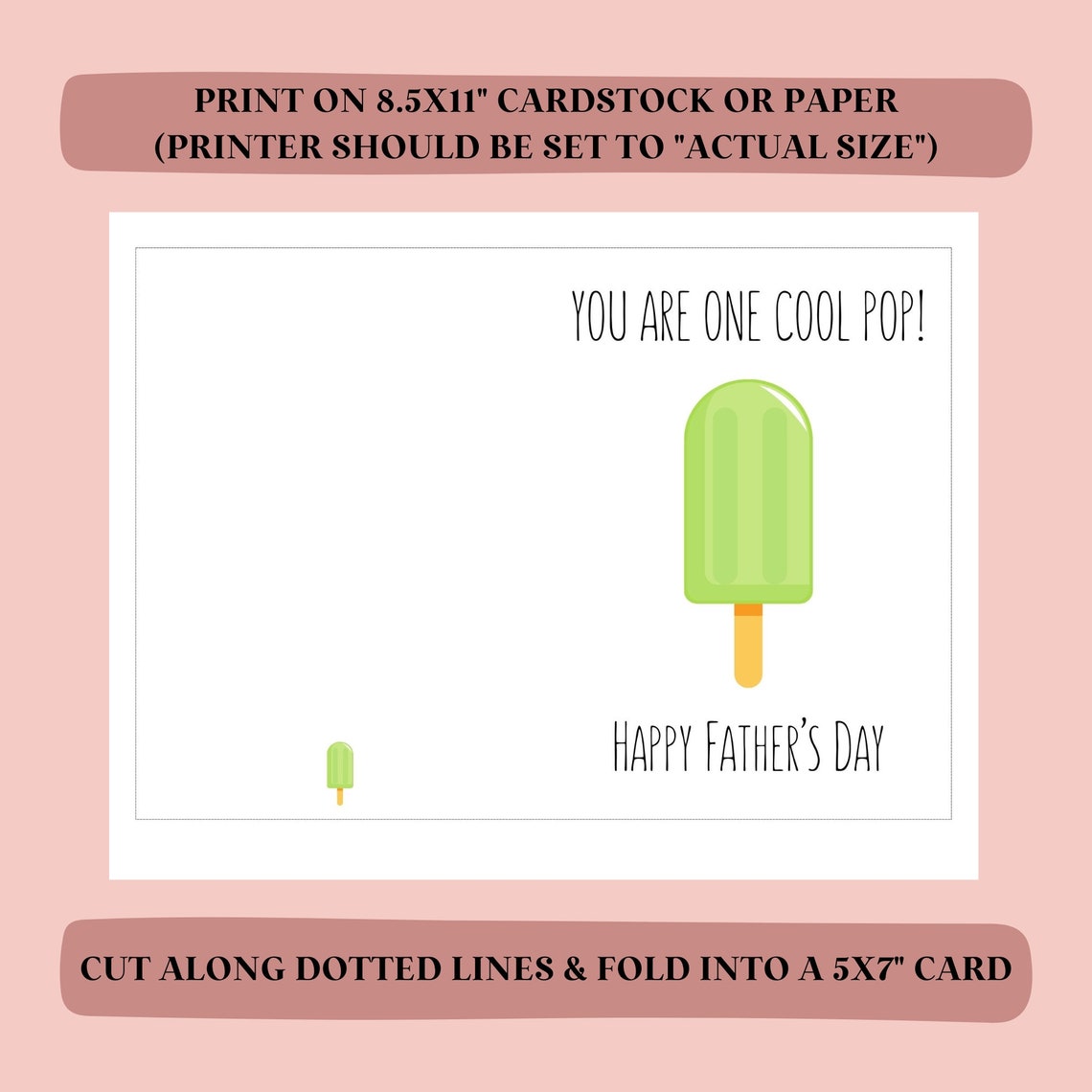 Father's Day Card Printable | Printable Father's Day Card | Last Minute ...