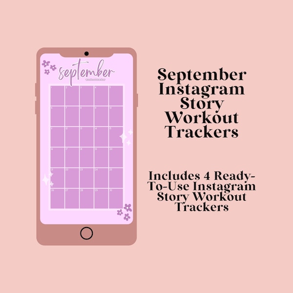 September Instagram Story Workout Tracker | Sweaty Selfie Tracker